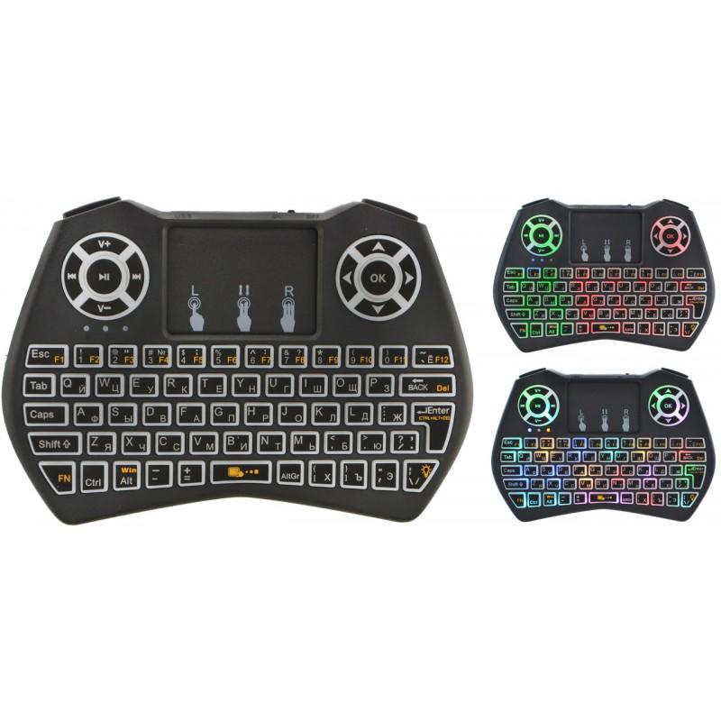 Беспроводная русская клавиатура Rii i9 2.4G с RGB подсветкой (91) - фото 2