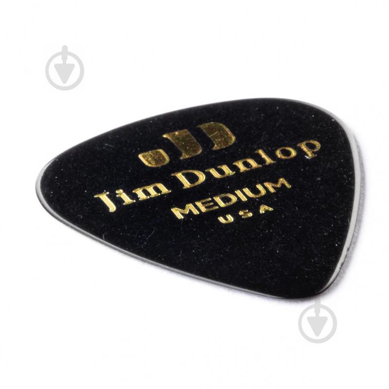 Медіатори Dunlop 483P03MD Genuine Celluloid Black Medium Player's Pack (12 шт.) - фото 4