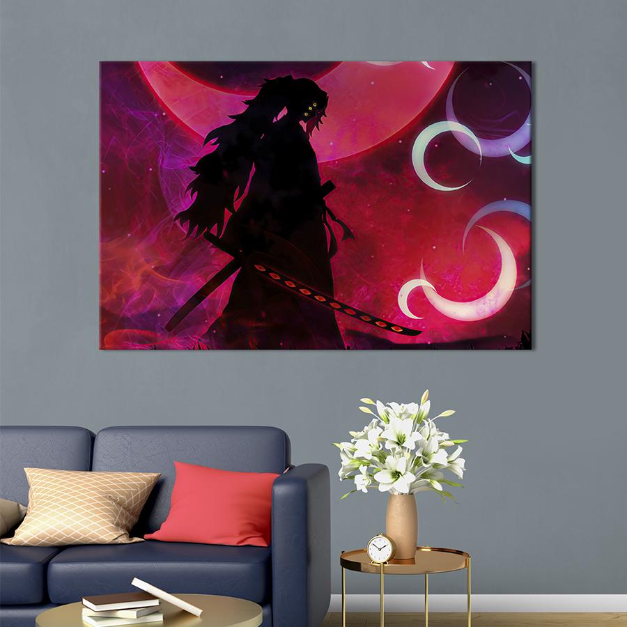 Настінний декор картина на холсті для інтер’єру Кокушибо Клинок що розсікає демонів 51x34 см (703-1)