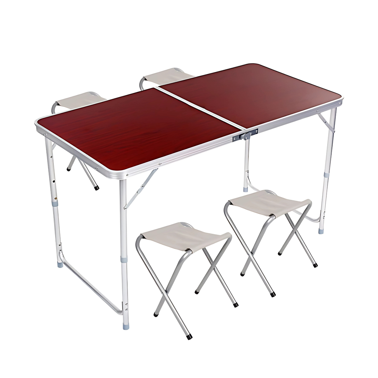 Стол складной усиленный Z3000 туристический для пикника/рыбалки 4 стула Коричневый (TM0012399)