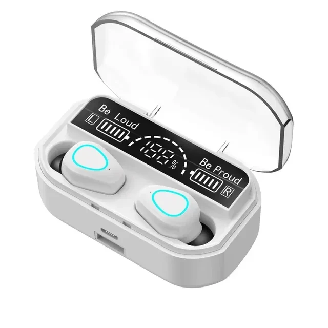 Наушники беспроводные PowerBank Белый (MR-G28) Наушники беспроводные PowerBank Белый (MR-G28)