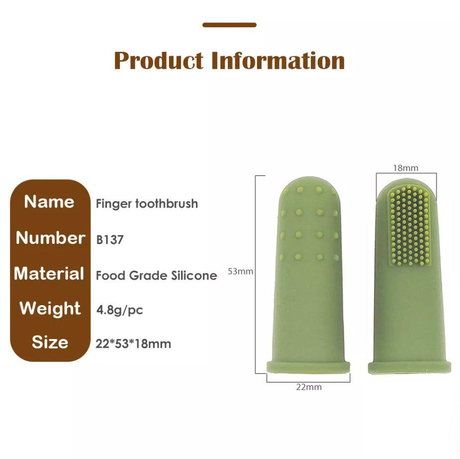 Зубна щітка силіконова Mommy Bag з масажем ясен Сірий (142687) - фото 15