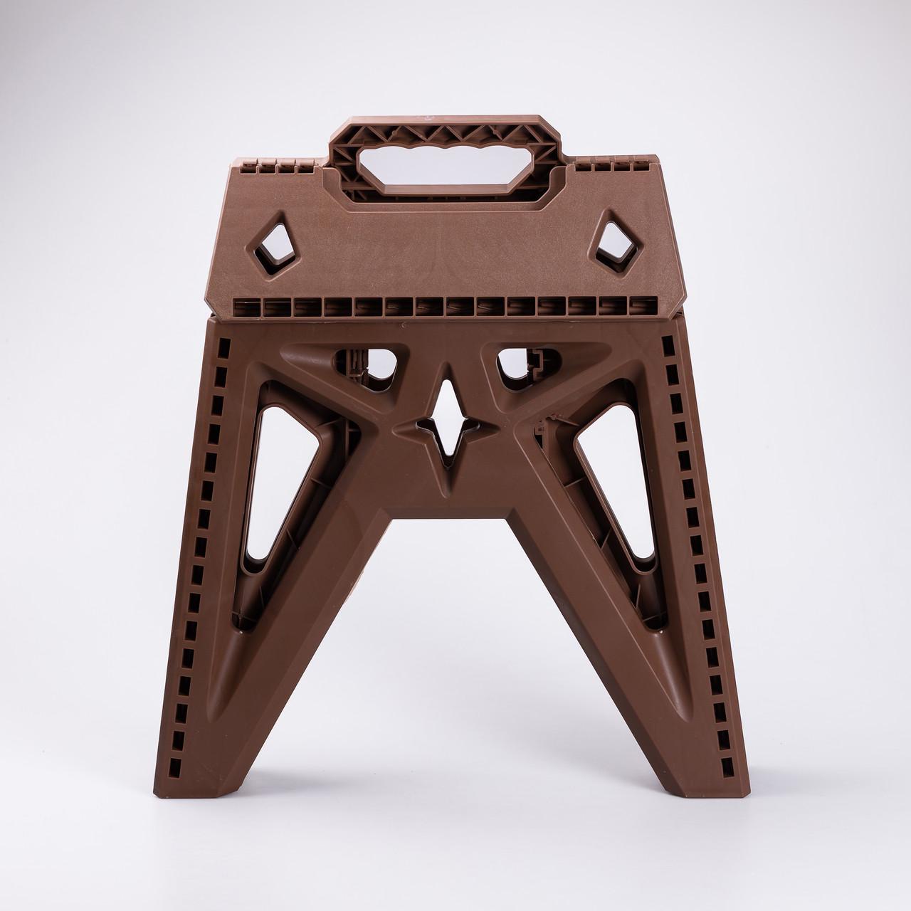 Табурет складаний пластиковий 29,5х19,5 см Коричневий (SJ-0102BR) - фото 3 Табурет складаний пластиковий 29,5х19,5 см Коричневий (SJ-0102BR) - фото 3