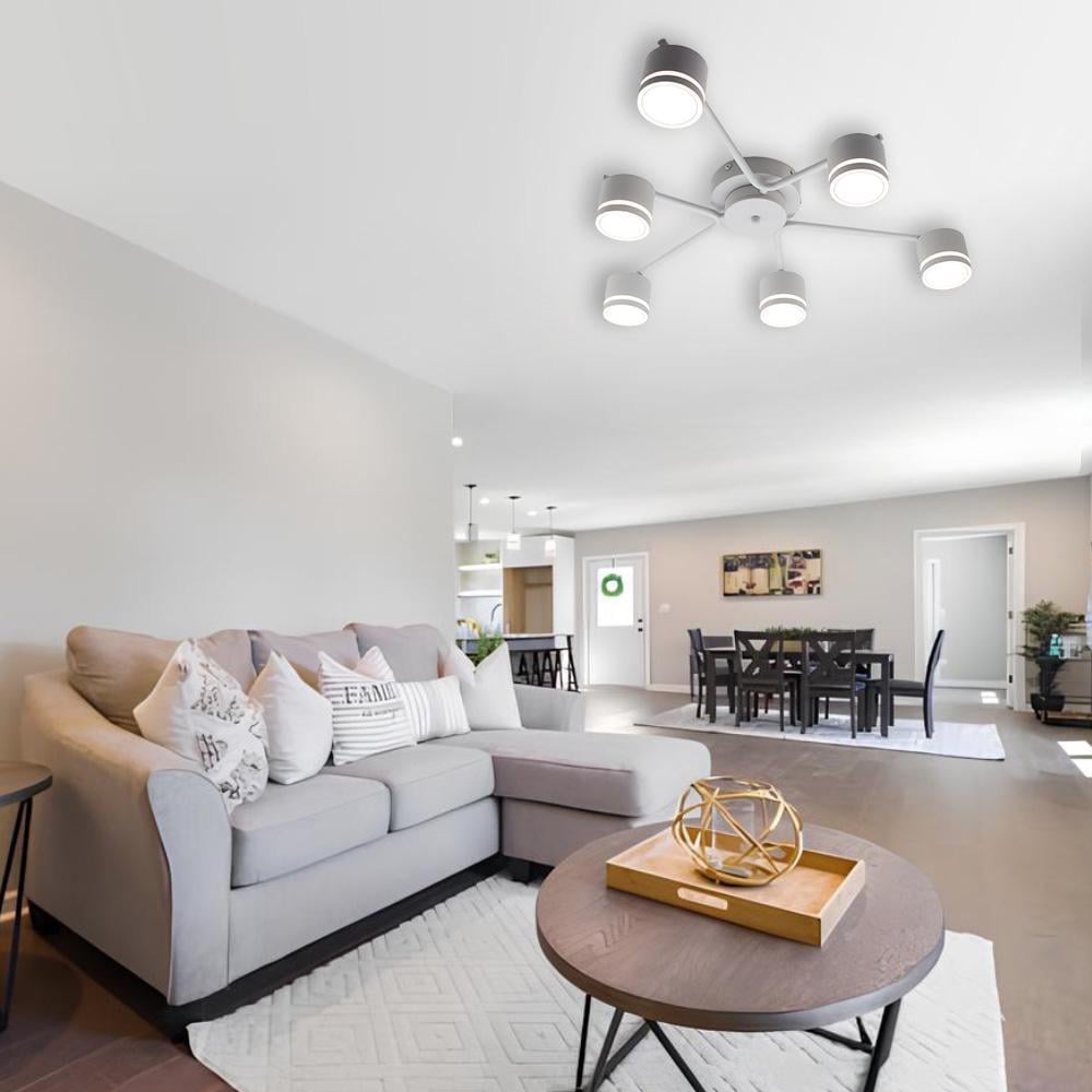 Люстра з 6 лампами в комплекті ESLLSE GELA GX53 R 750x130 мм Білий (10520-10542) - фото 4 Люстра з 6 лампами в комплекті ESLLSE GELA GX53 R 750x130 мм Білий (10520-10542) - фото 4