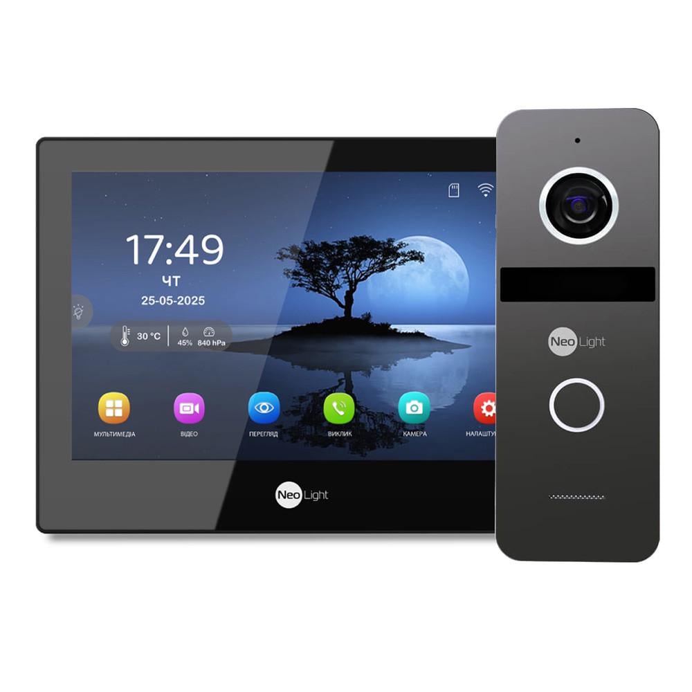 Комплект видеодомофона Neolight ALPHA Hybrid IP KIT B/Graphite
