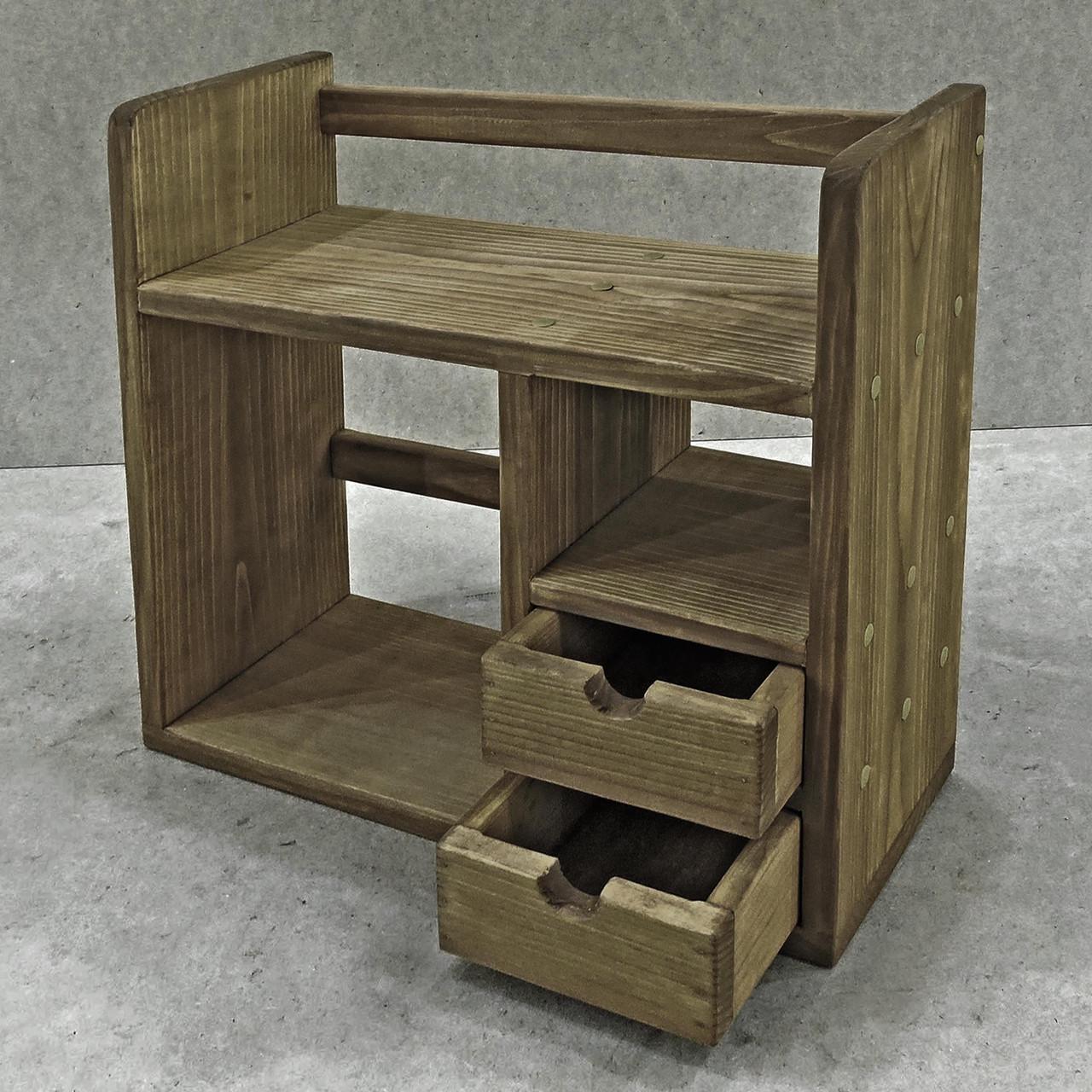 Полка-надстройка настольная из дерева Фуари палисандр (АКД-012702)