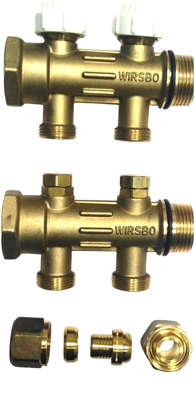 Колектор Uponor для теплого пола на 2 выхода под сервомотор (410082002) Колектор Uponor для теплого пола на 2 выхода под сервомотор (410082002)