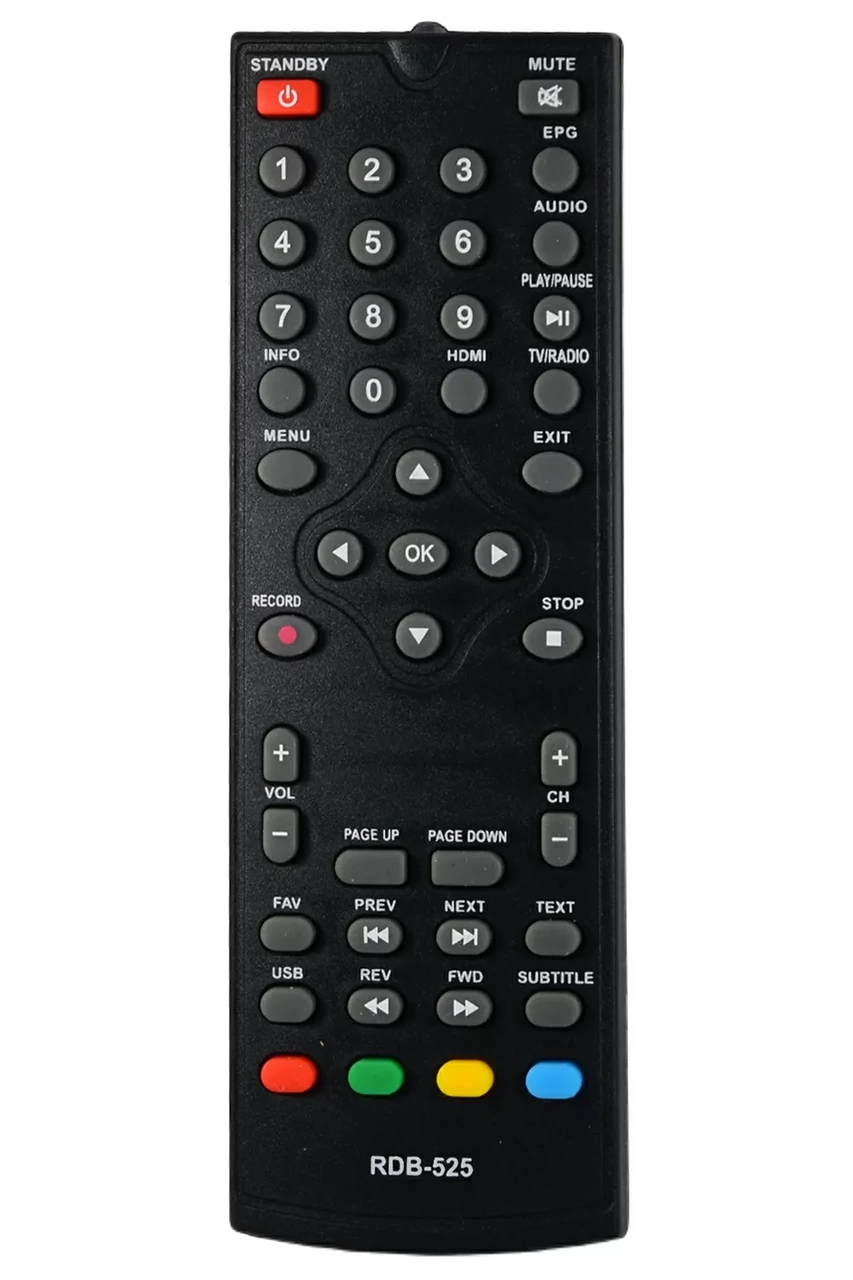 Пульт для DVB-T2 тюнера Rolsen RDB-525