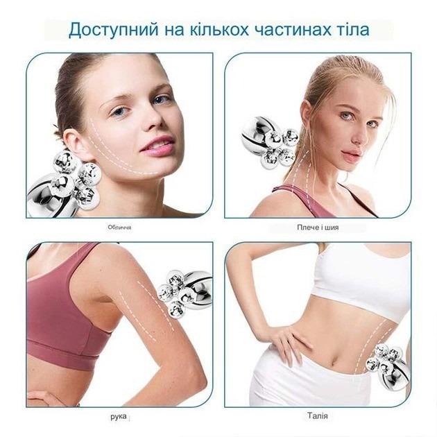 Массажер роликовый для подтяжки лица BodyZL 228 с поворотом на 360 градусов Розовый (3363765R) - фото 2