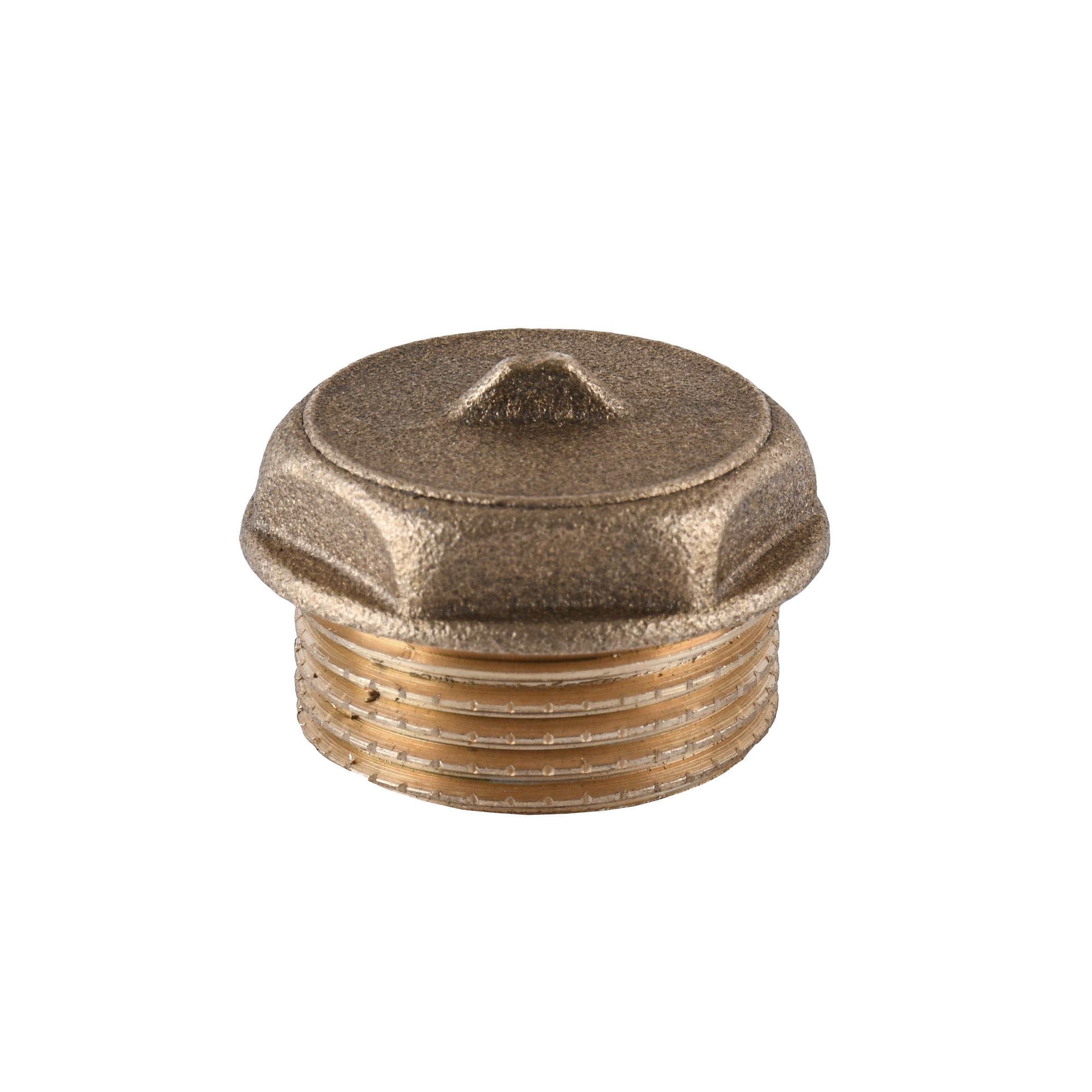 Заглушка латунь 3/4″ наружная резьба А1092-1А (000010505) - фото 1 Заглушка латунь 3/4″ наружная резьба А1092-1А (000010505) - фото 1