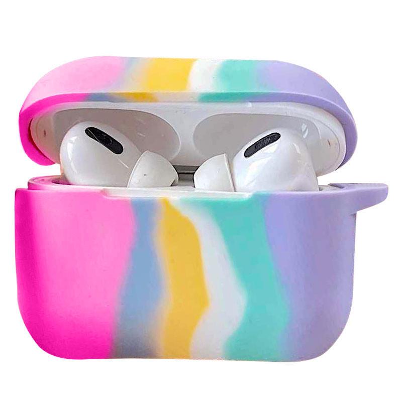 Футляр силіконовий протиударний Colorfull для навушників AirPods 3 Dark pink/Blue