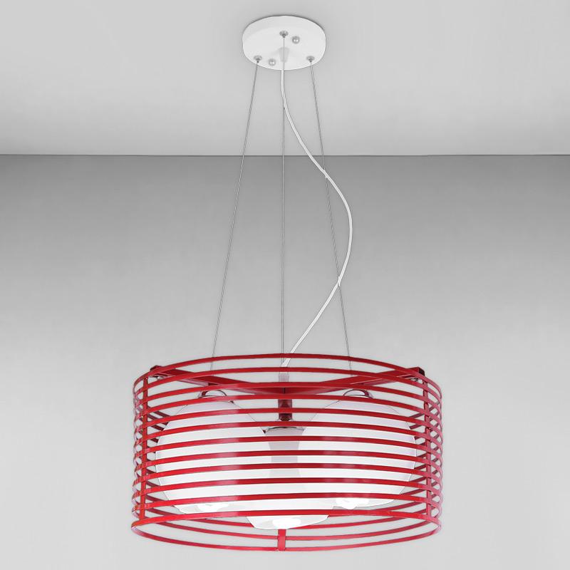 Люстра подвесная Light House LS-18298-3 RED Красный/белый
