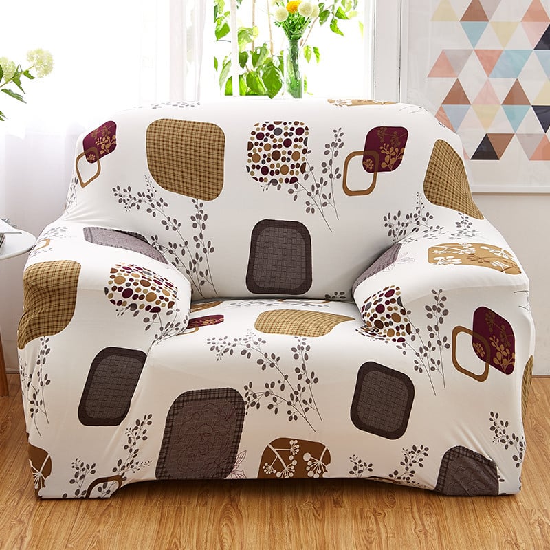 Чехол на кресло HomyTex Бифлекс универсальный 90х140 см Квадраты (6-12209)