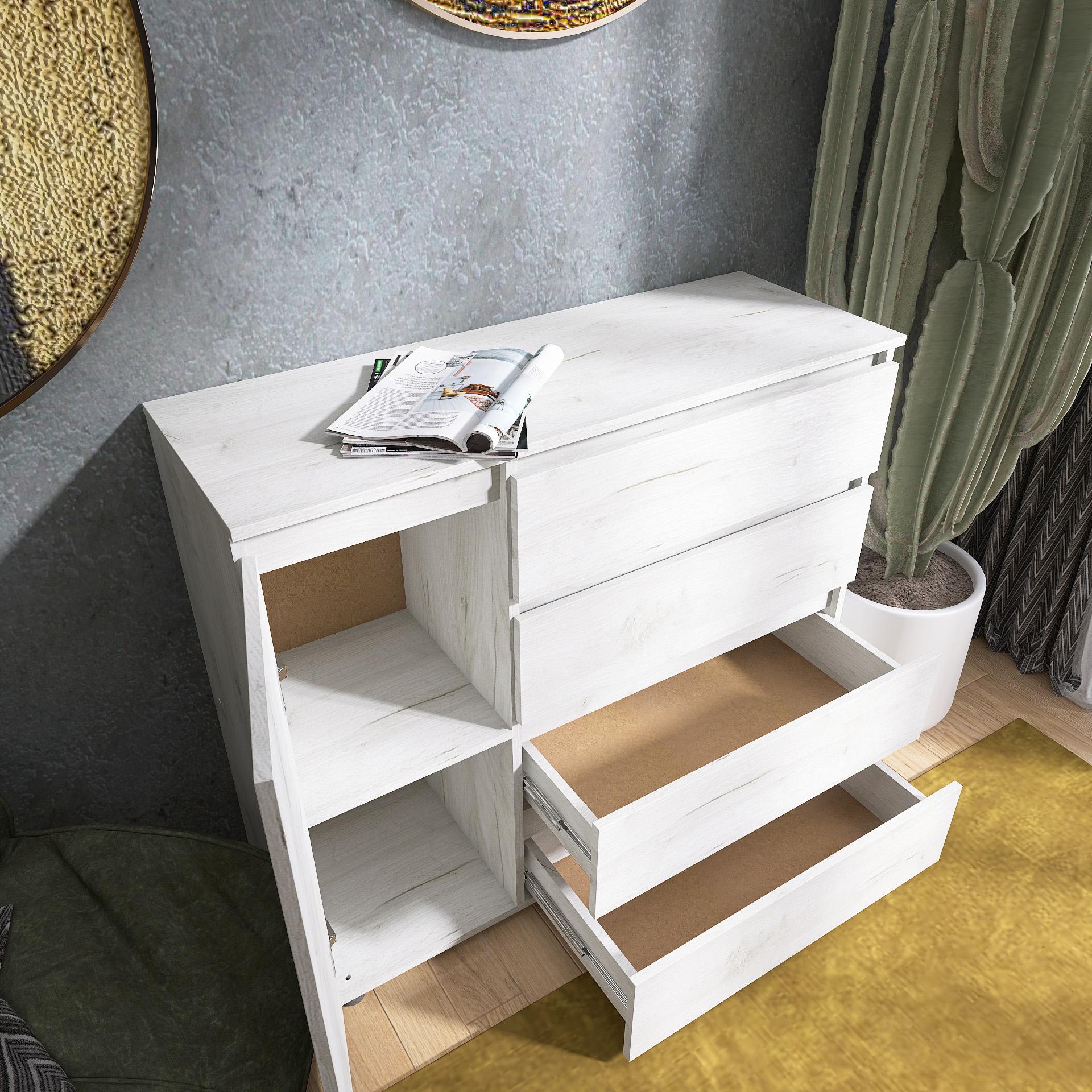 Комод Everest Лайт КЛ-3 1050х377х930 мм Крафт білий (11401) - фото 5 Комод Everest Лайт КЛ-3 1050х377х930 мм Крафт білий (11401) - фото 5