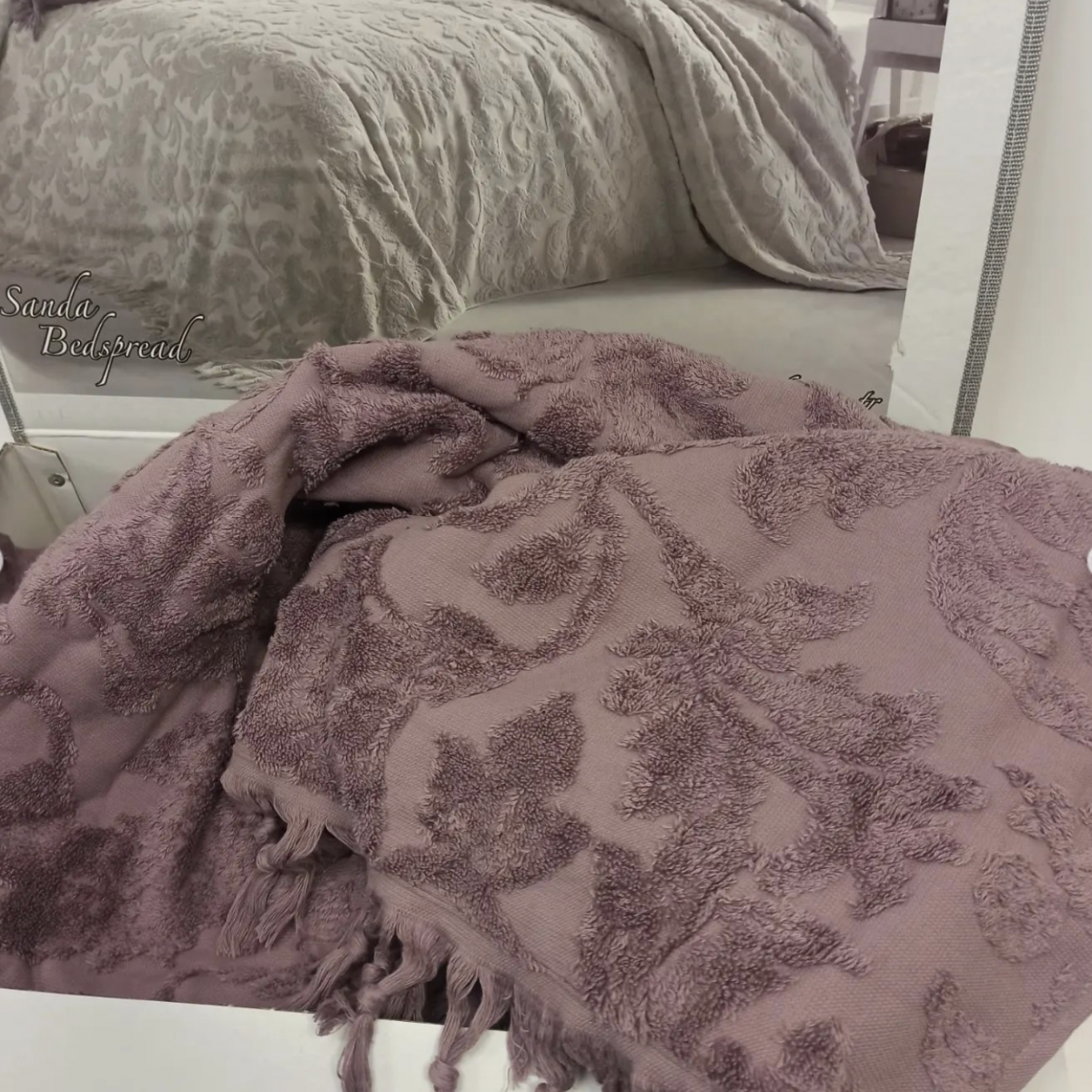 Простынь махровая Maison D'or Sanda евро 220x240 см Lilac (2000022264842) - фото 6 Простынь махровая Maison D'or Sanda евро 220x240 см Lilac (2000022264842) - фото 6