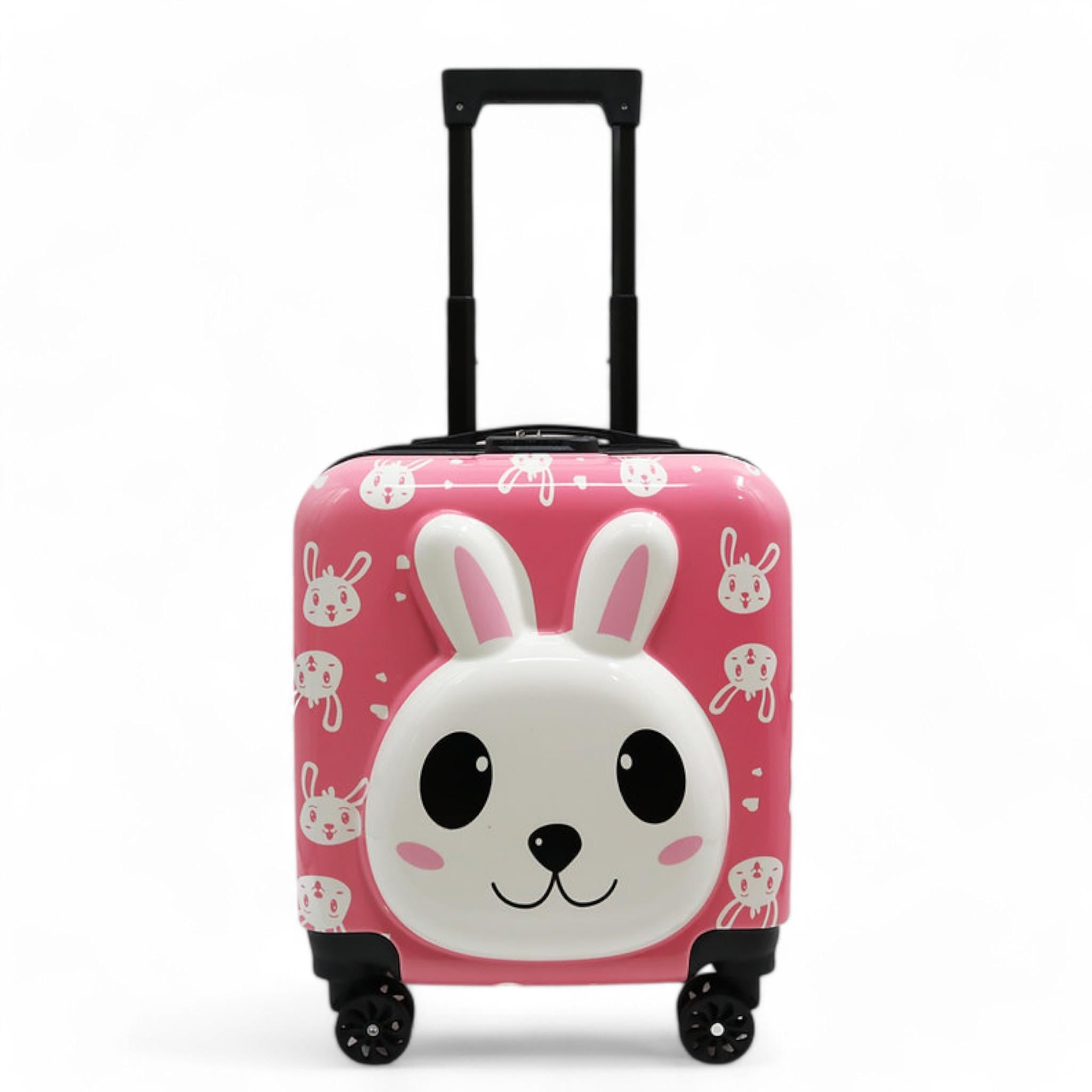 Валіза дитяча H&H Little Bunny Pink ABS-пластик на 4 коліщатках з кодовим замком 35 л (S_D-7)
