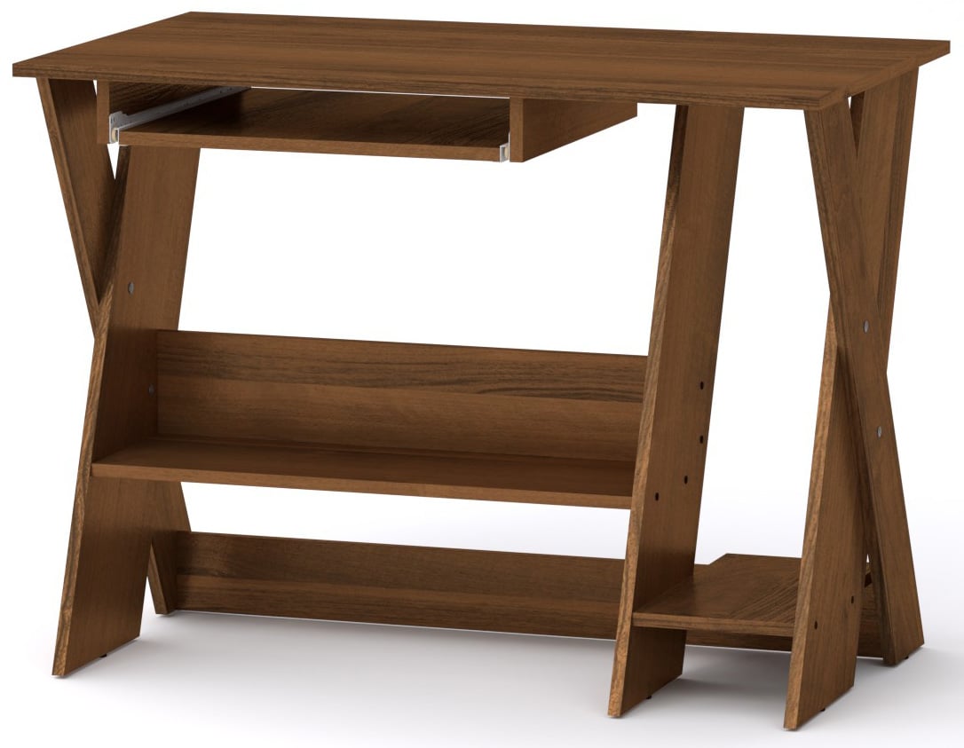 Стол компьютерный Компанит СКМ-4 Орех экко 100х59х75 см (60a397987c98a920c9765d92) - фото 1 Стол компьютерный Компанит СКМ-4 Орех экко 100х59х75 см (60a397987c98a920c9765d92) - фото 1