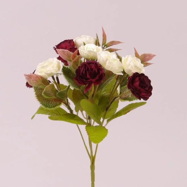 Букет Flora Роз Кремово-бордовый (72978)