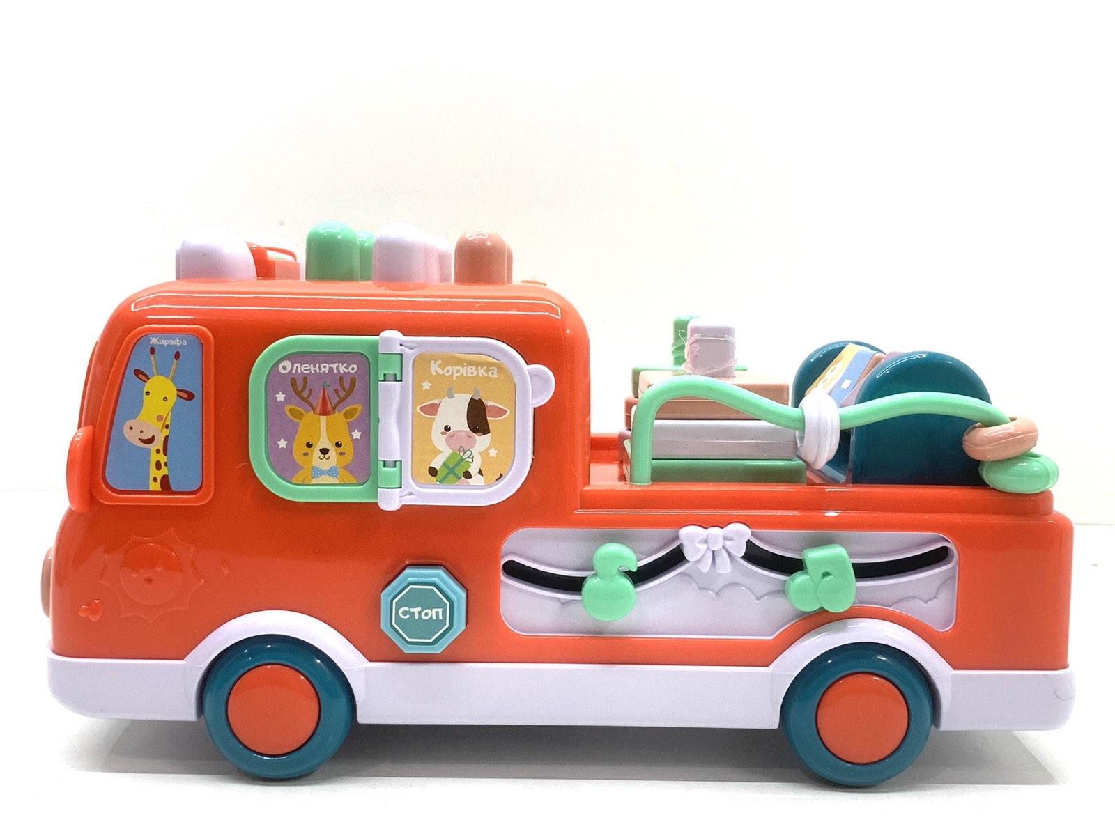 Автобус интерактивний TK Group сказки/песни/стихи/сортер/мини-игры украинское озвучивание Красный (TK-32602) - фото 2