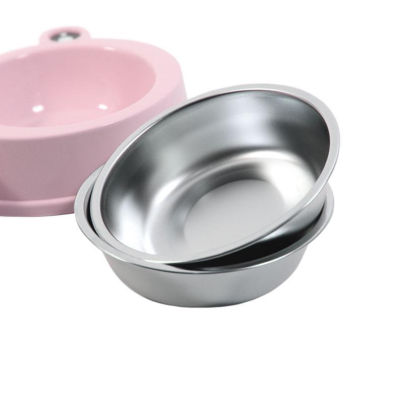 Миска Taotaopets Frog 135501 Pink тарелка для котов и собак двойная 27,5x15x4 см - фото 2