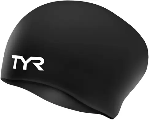 Шапочка для плавания TYR Wrinkle Free Silicone Swim Cap Onesize Black - фото 2