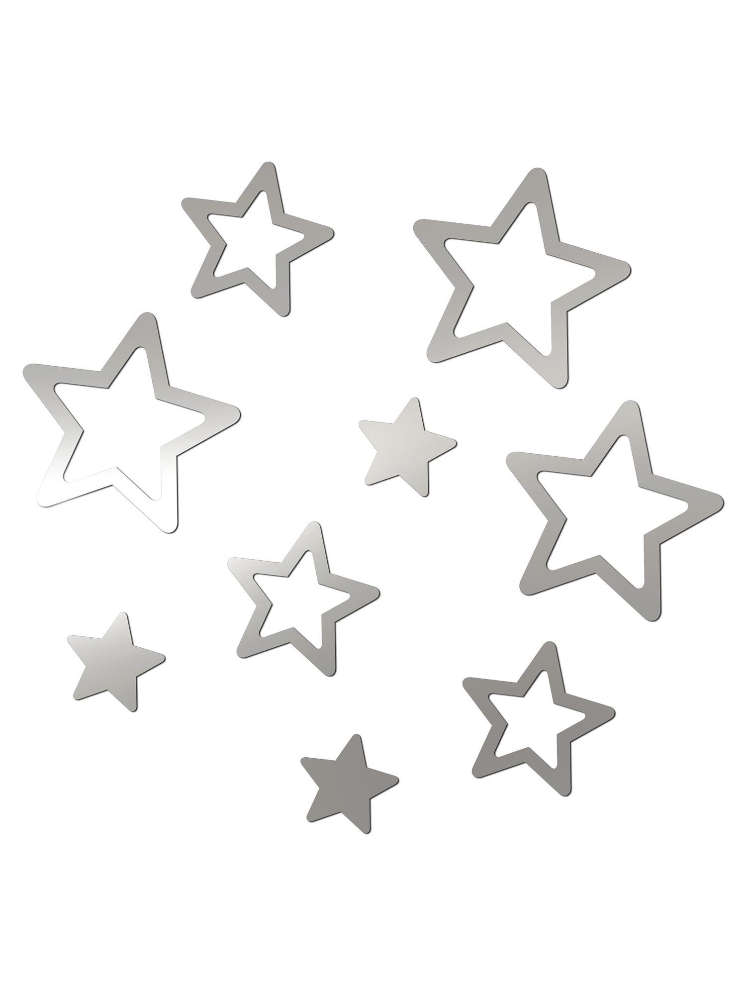 Декор зеркальный настенный Звезда Серебряный - фото 2