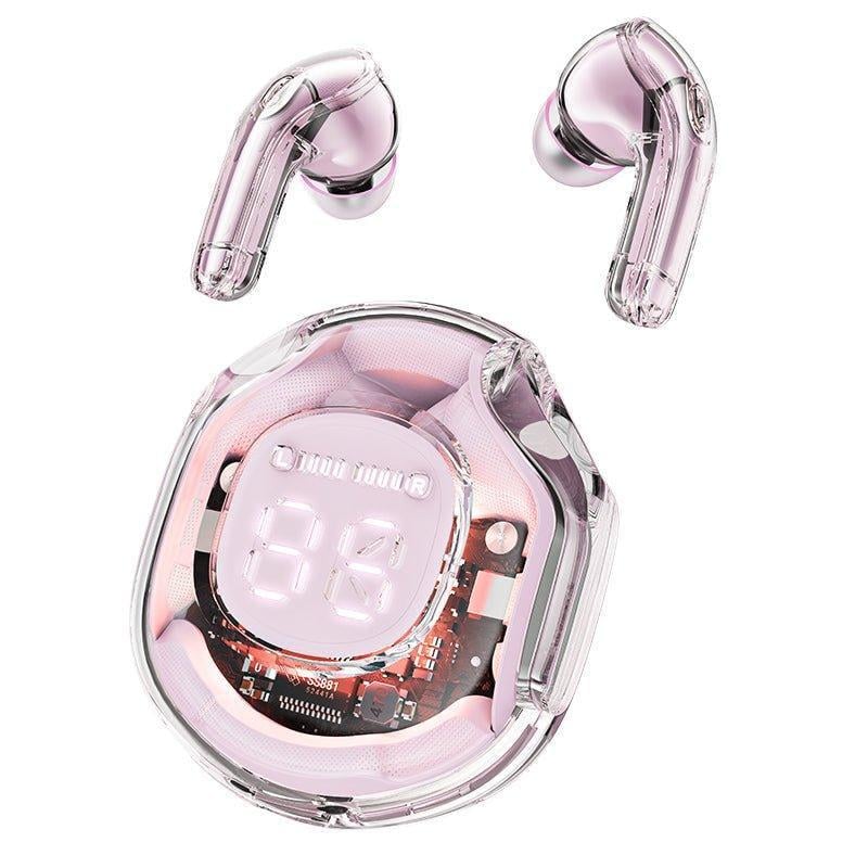Наушники беспроводные ACEFAST T8 Crystal color 2 bluetooth earbuds Lotus Pink (6974316282242)