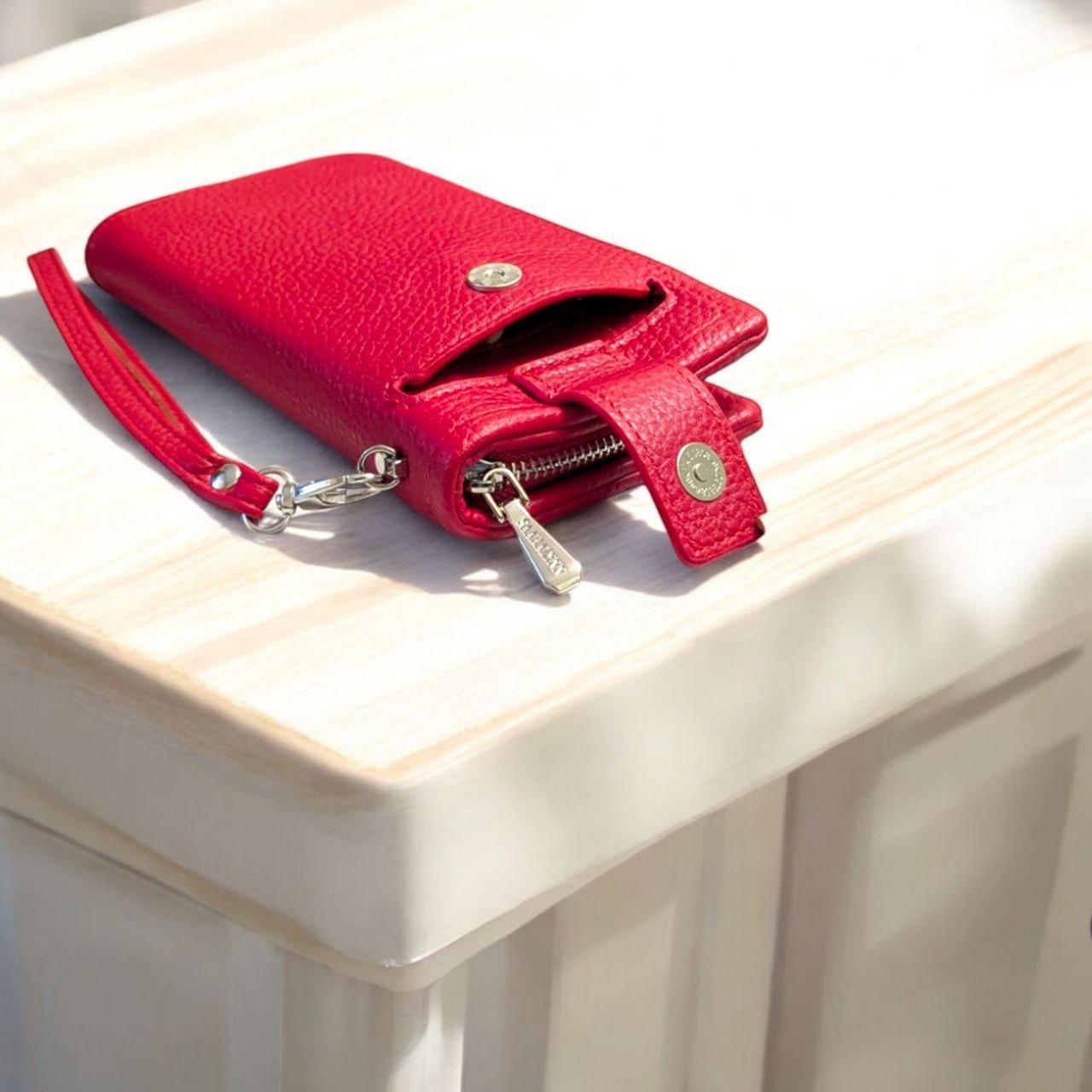 Гаманець жіночий великий м'який на змійці Saralyn 20х10 см Червоний (C-8772) - фото 4