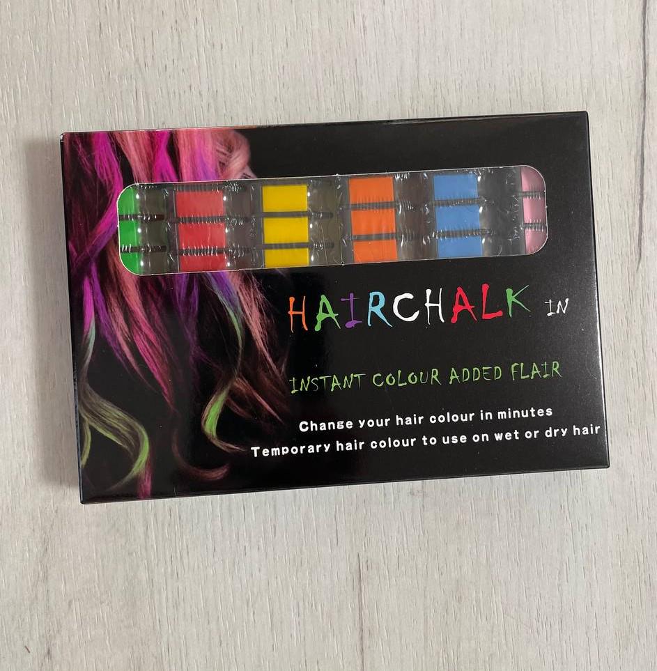 Набор цветных мелков для волос в виде расчесок Hairchalk 6 шт.