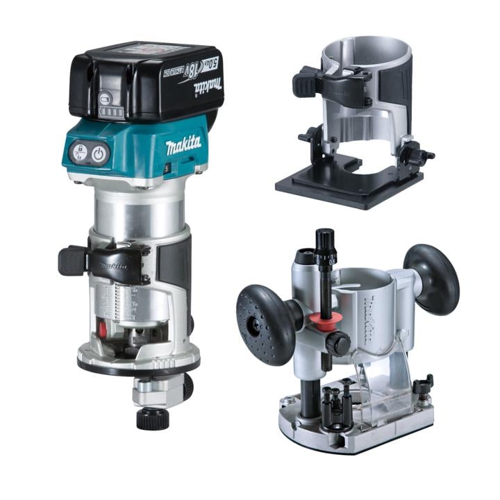 Акумуляторний фрезер Makita DRT50RTJX2 LXT (6-8 мм) + 2 АКБ 5,0 Ah, Зарядное устройство DC18RC, MAKPAC кейс (4269)