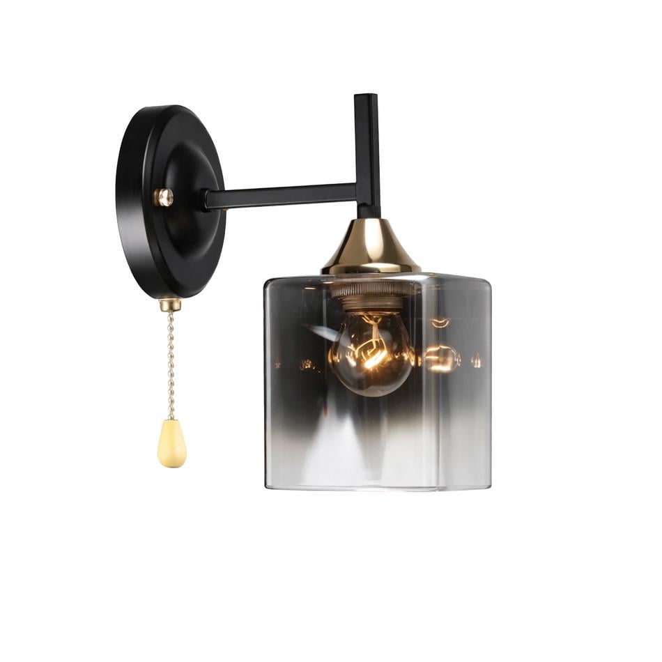Бра настінне SIRIUS B N6647/1W BK-FGD Чорний (32695825)