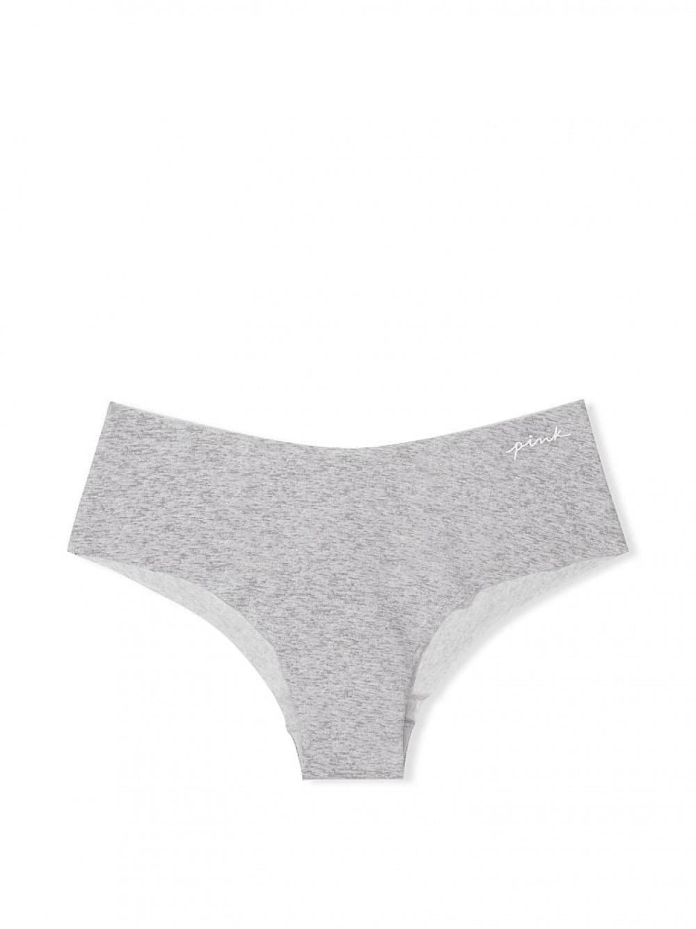 Трусики чики Victoria's Secret Pink Cotton No-Show Cheeky Panty L Серый (26494965)