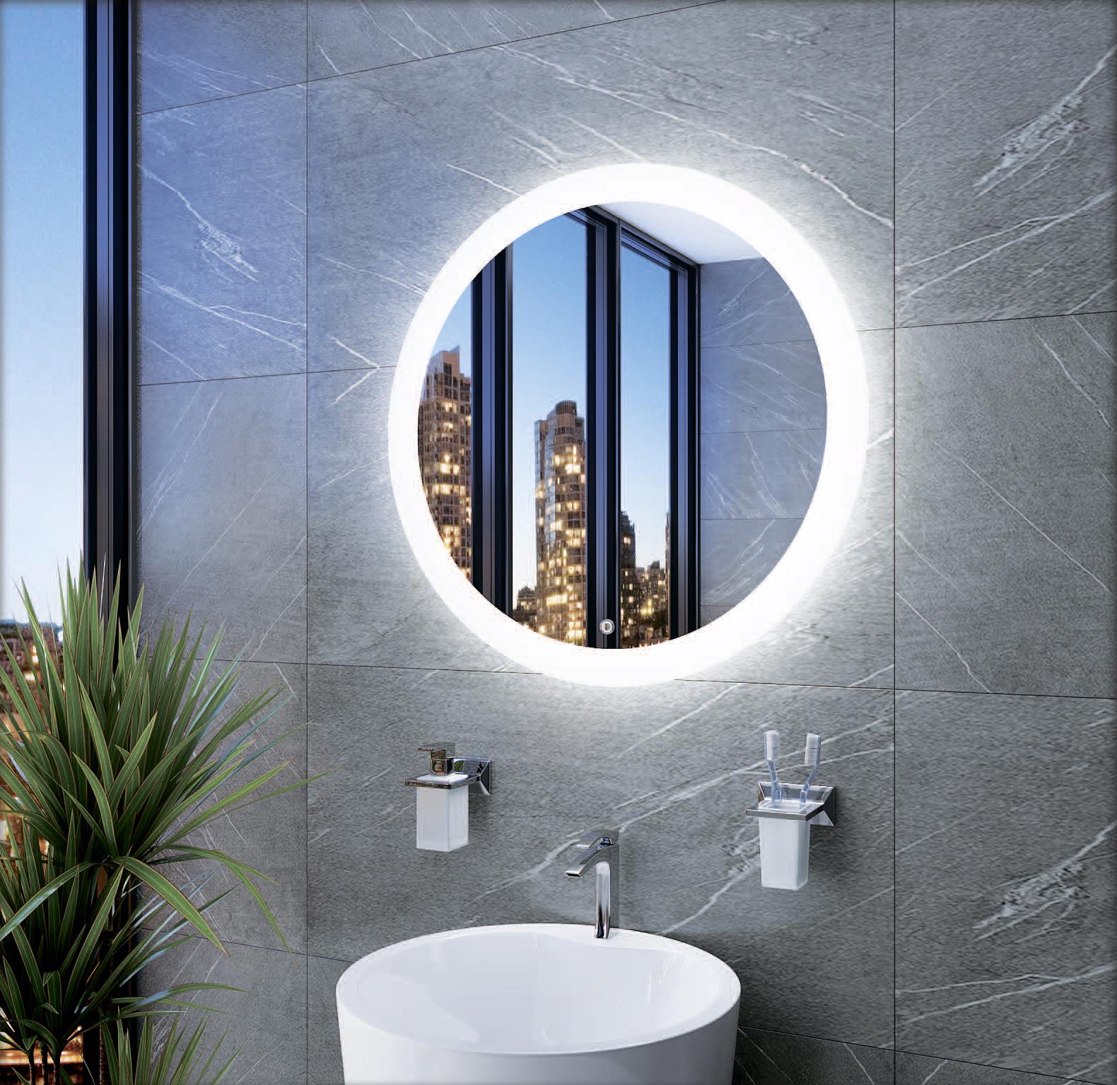 Зеркало Led DecorLed Andorra с подсветкой в ​​ванную комнату 600x600 (ZSL-021)