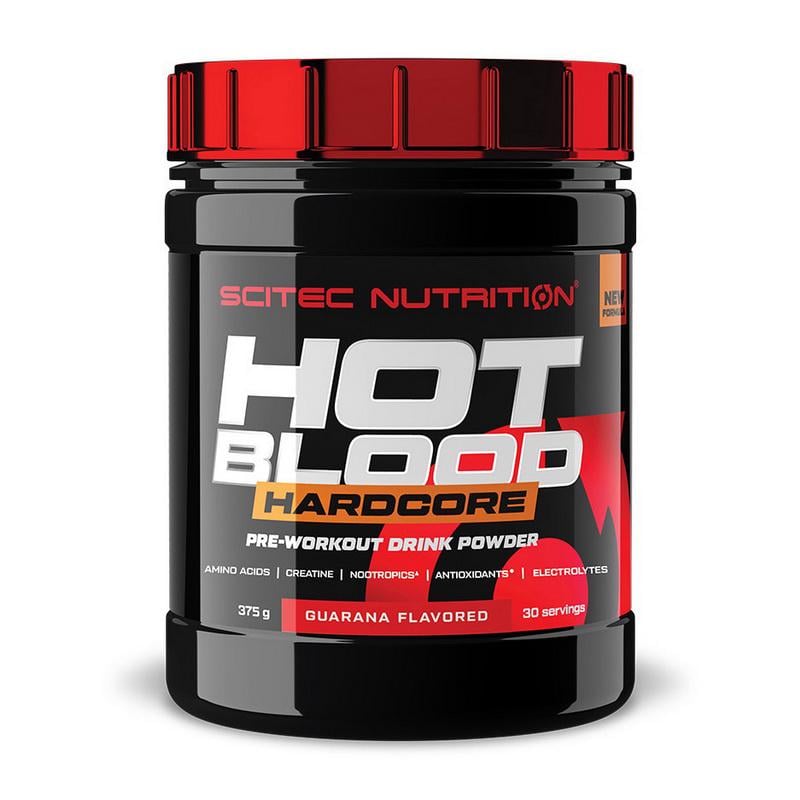 Предтренировочный комплекс с кофеином и креатином Scitec Hot Blood Hardcore 375 г Тропический пунш