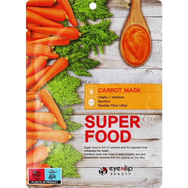 Маска тканевая для лицаEyenlip Super Food Carrot Mask с морковью 23 мл (8809555253228) - фото 1