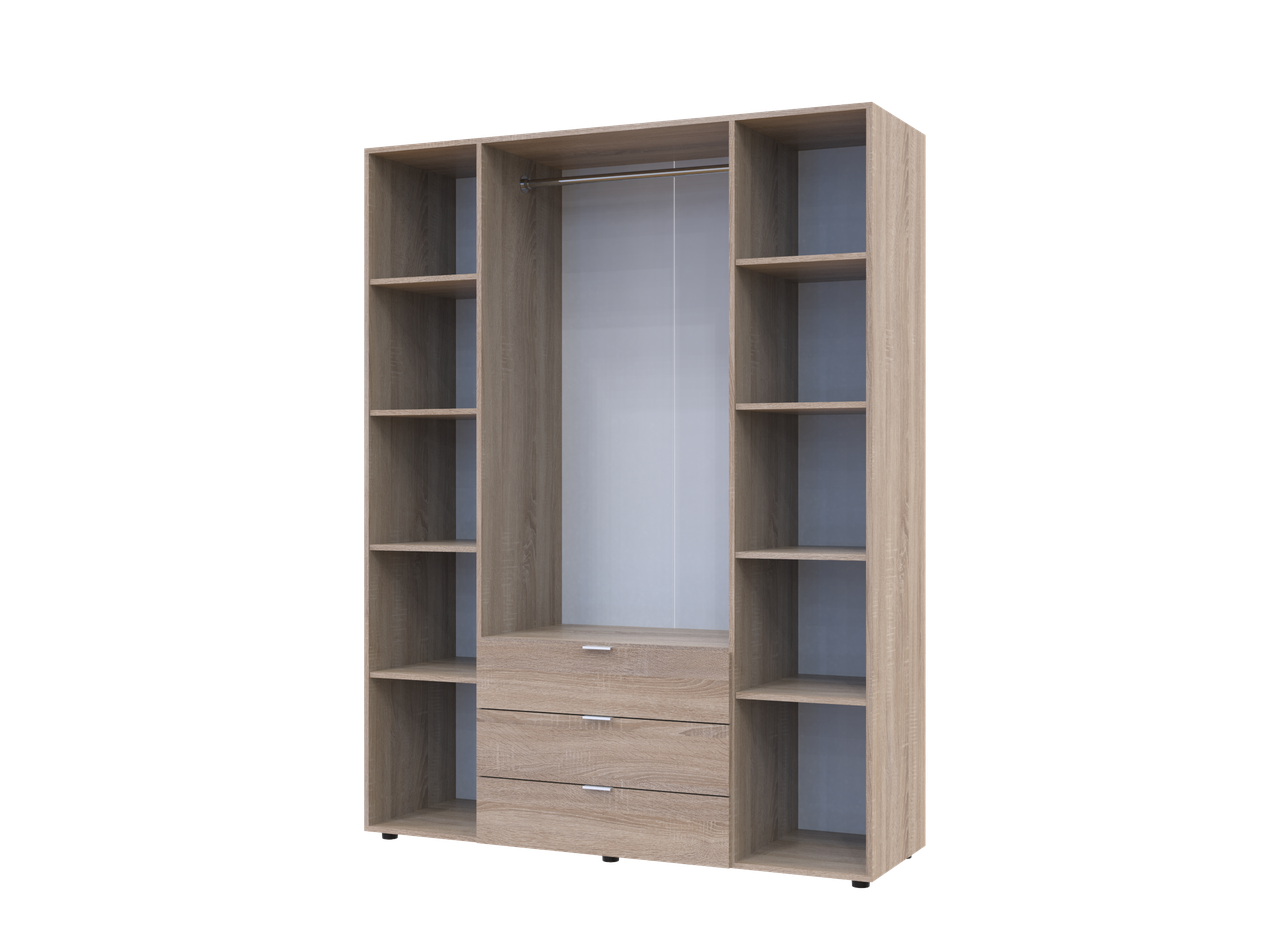 Шафа для одягу Doros Гелар 4 ДСП 155х49,5х203,4 см Дуб Cонома (80397560) - фото 2