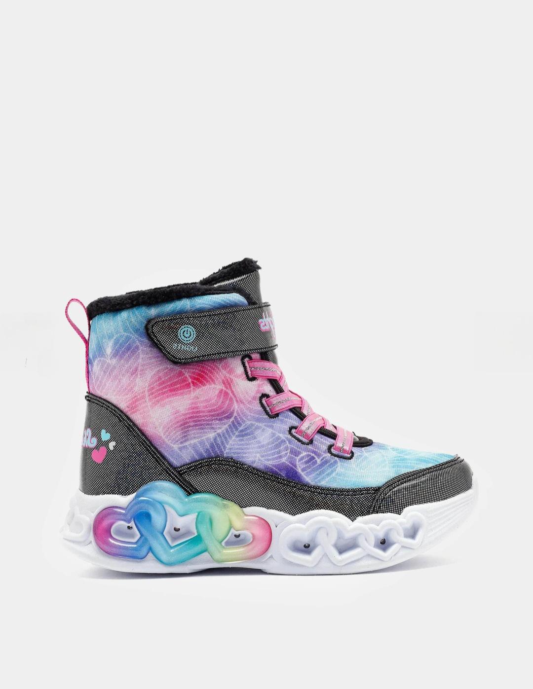 Черевики зимові Skechers Heart Lights з мигалками р. 33 (303054L BKMT)