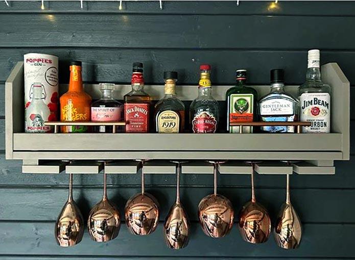 Полка для вина настенная из дерева Гороли Маренго (ПНК-026119)