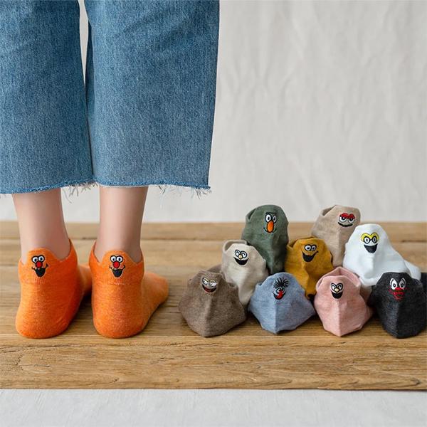 Носки женские M00393 с эмодзи хлопковые 10 пар - фото 3 Носки женские M00393 с эмодзи хлопковые 10 пар - фото 3