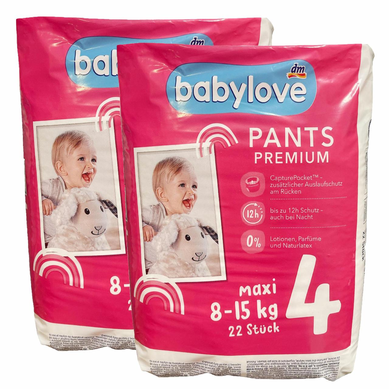 Підгузки-трусики дитячі Babylove Premium 4 Maxi 8-15 кг 44 шт. (2490086266)