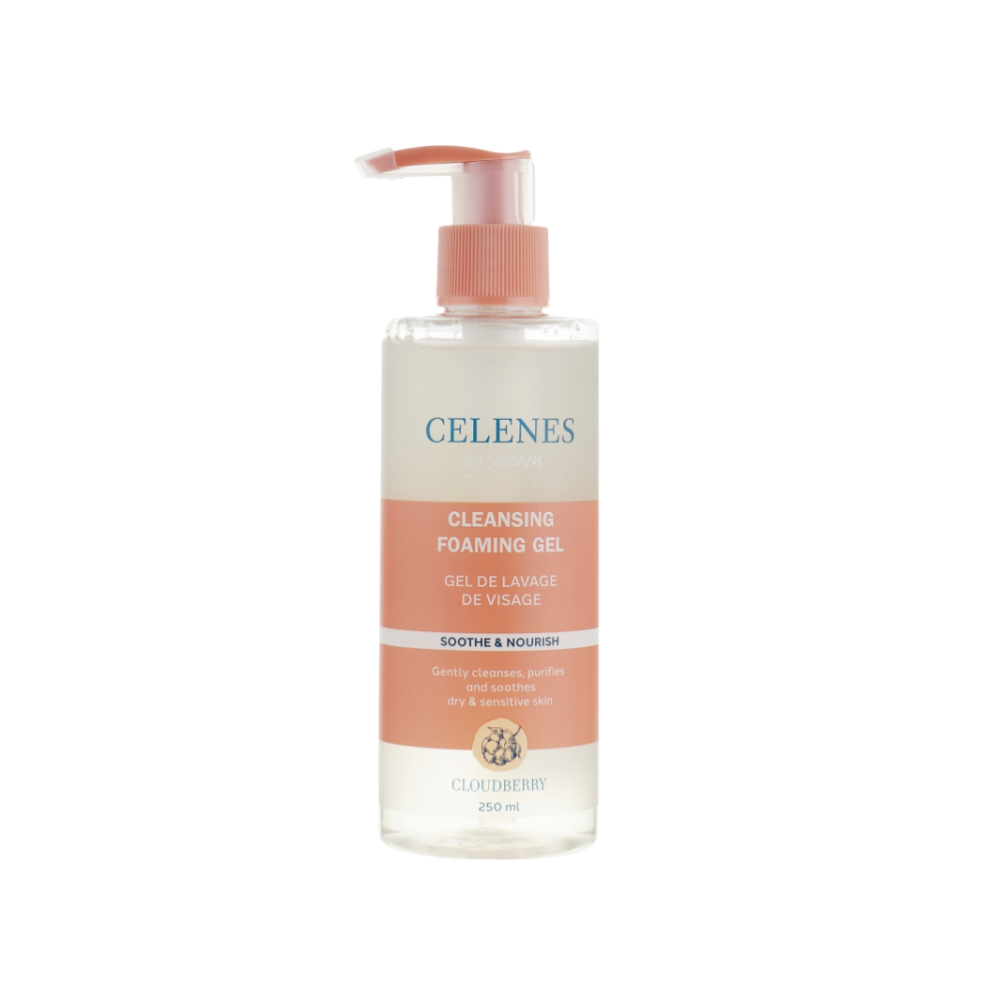 Гель-пінка з морошкою для сухої та чутливої шкіри CELENES Cloudberry Cleansing Gel Dry and Sensitive Skin 250 мл (5160067)