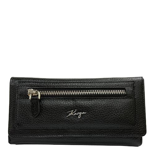 Гаманець жіночий Karya з натуральної шкіри Чорний (1140-45)