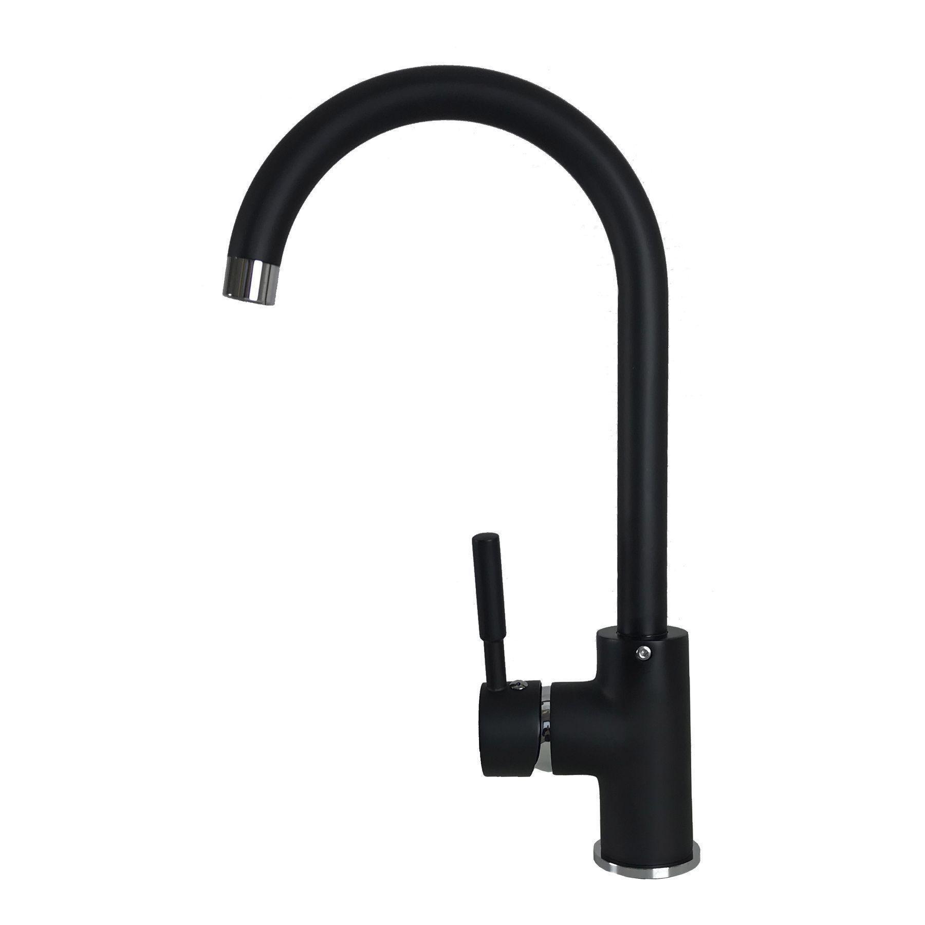 Смеситель для кухни Globus Lux LAZER GLLR-0203S-BB Черный (18460)