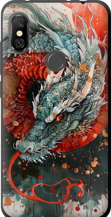 Чехол на Xiaomi Redmi Note 6 Pro Стихия огня (6101b-1551-42517)
