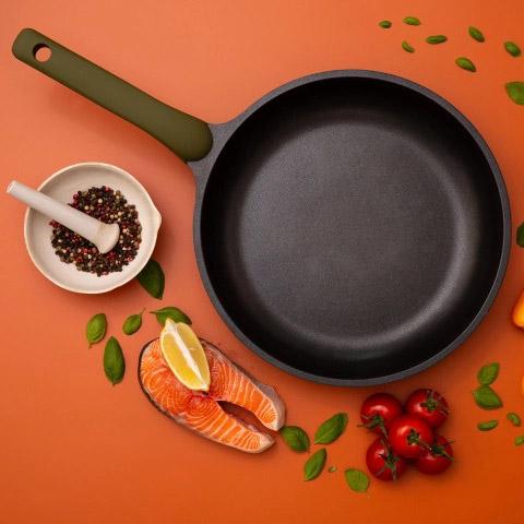 Литая сковорода с индукционным дном well done WD-1046E с покрытием Double Go Stone 26 см. - фото 3 Литая сковорода с индукционным дном well done WD-1046E с покрытием Double Go Stone 26 см. - фото 3