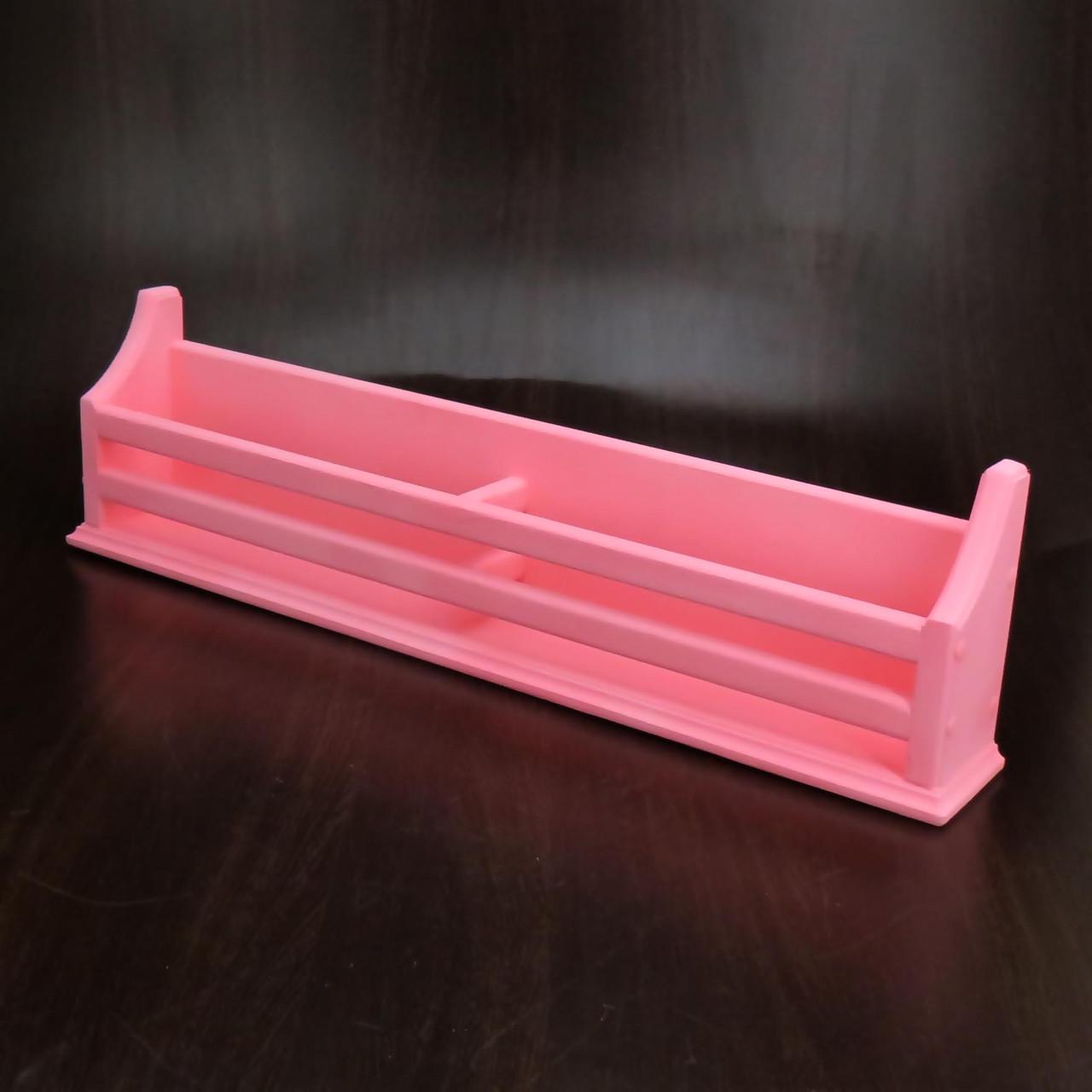 Полка книжная настенная из дерева Маргарита 10х75 см Барби (КПГ-10750250)