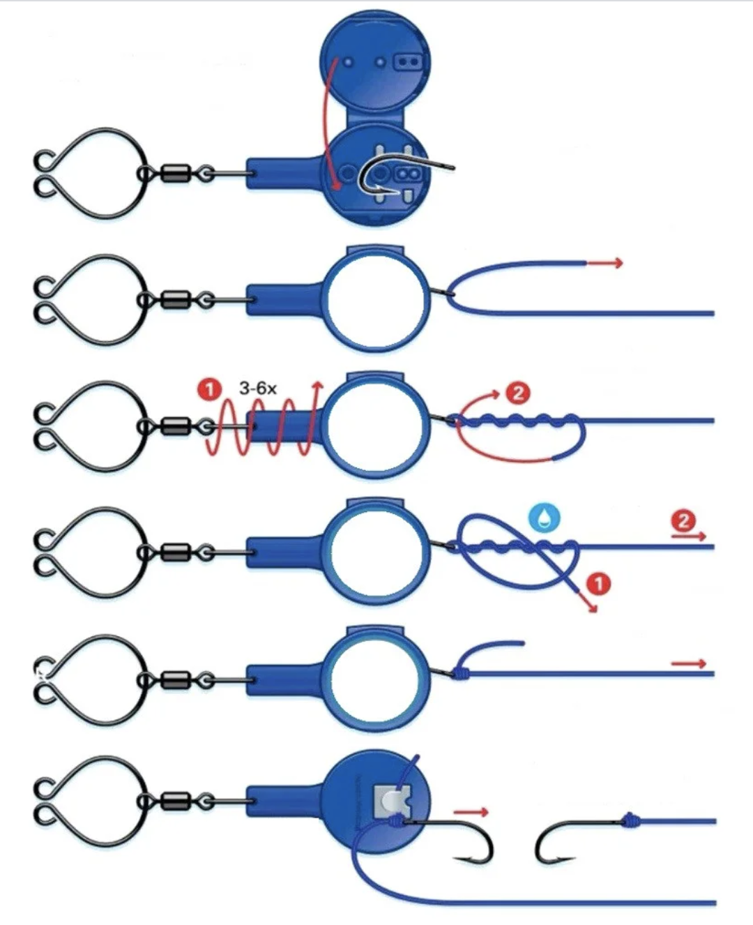 Пристрій для в'язання вузлів Hook Eze Синій (109) - фото 3