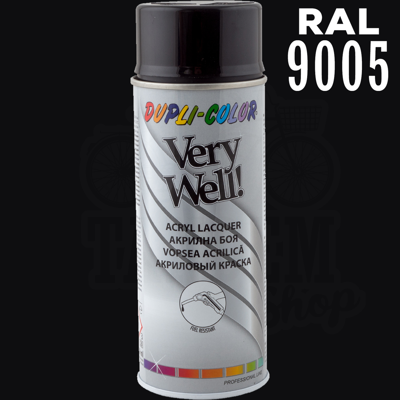 Аэрозольная краска эмаль акриловая универсальная Dupli Color Very Well 400 мл Черный глянец (RAL 9005) - фото 2 Аэрозольная краска эмаль акриловая универсальная Dupli Color Very Well 400 мл Черный глянец (RAL 9005) - фото 2