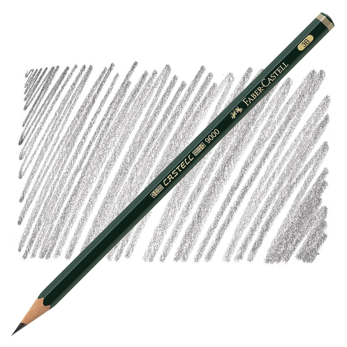 Карандаш чернографитный Faber-Castell 9000 3В (22840) Карандаш чернографитный Faber-Castell 9000 3В (22840)