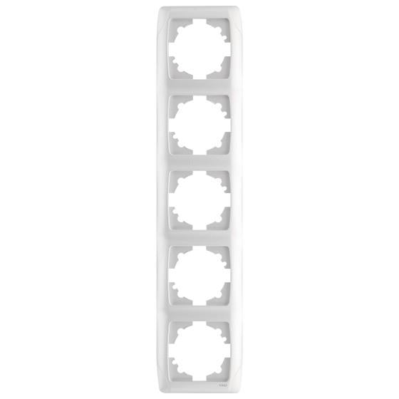 Рамка на 5 місць вертикальна VIKO Carmen Білий (90571005) Рамка на 5 місць вертикальна VIKO Carmen Білий (90571005)